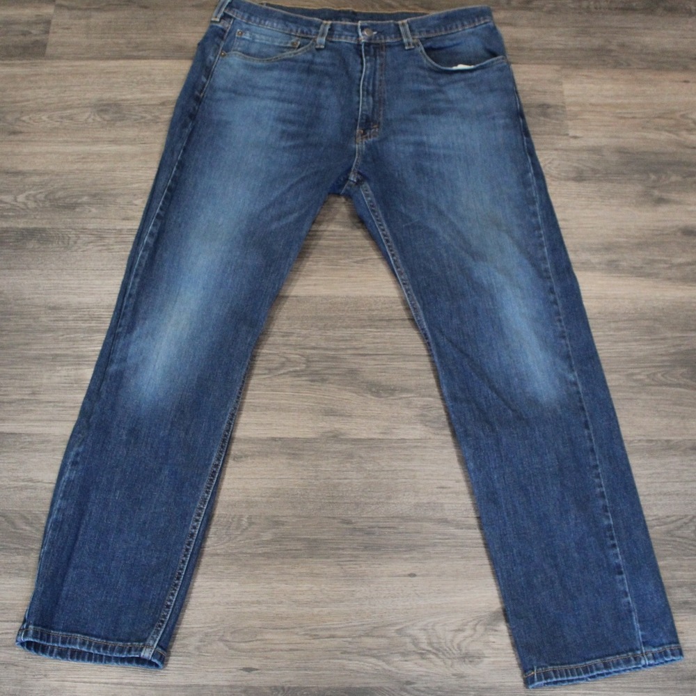 Levi's 505 Regular Fit Medium Wash Blue Denim Jeans‎ W36 L30